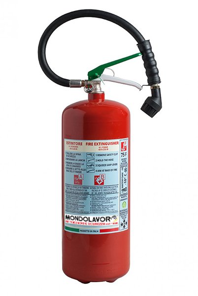 Estintore Automatico Idrico 6 Litri - CE Certificato, Con Agente Estinguente Acqua+schiuma AFFF, Intervento A 68°C